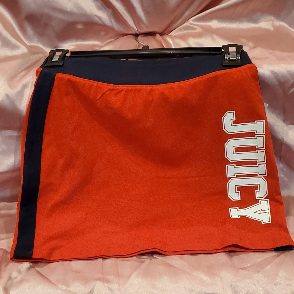 New Super Cute Juicy Couture Navy Blue and Red Kids Skirt with White Juicy Print